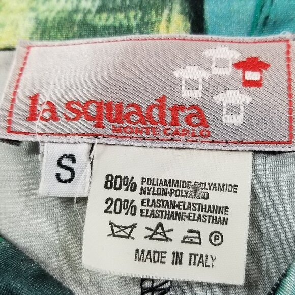 La Squadra zip front sleeveless geo print top sz s - Picture 3 of 8